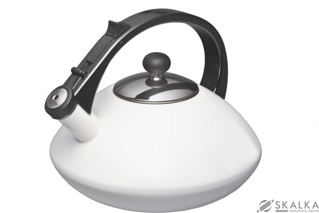 На фото Эмалированный чайник Cosmico Bianco Bollitore collection, 2,5 л (88603)