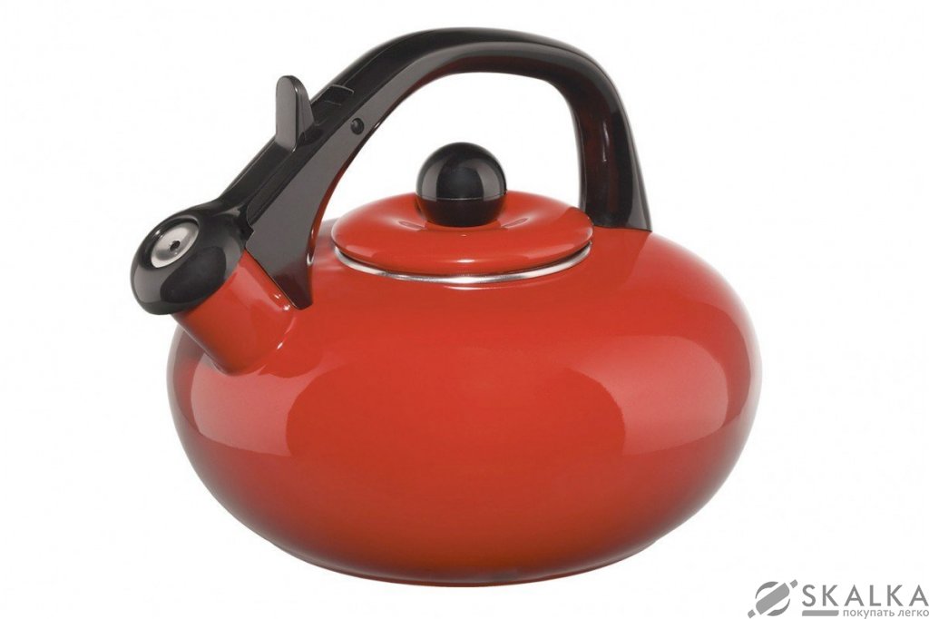 На фото Эмалированный чайник Sfera Rosso Bollitore collection, 2,5 л (88611)