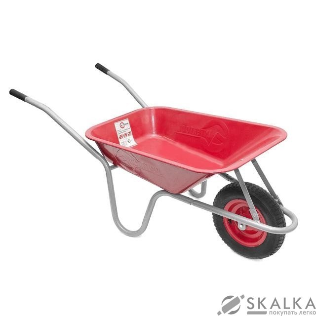 Тачка садово-строительная Intertool 65л, 130кг, 1 колесо 14" 3.50-8 (WB-0613) На фото Тачка садово-строительная Intertool 65л, 130кг, 1 колесо 14" 3.50-8 (WB-0613)