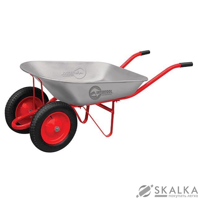Тачка садово-строительная Intertool 65л, 140кг, 1 колесо 14" 3.50-8 (WB-0623) На фото Тачка садово-строительная Intertool 65л, 140кг, 1 колесо 14" 3.50-8 (WB-0623)