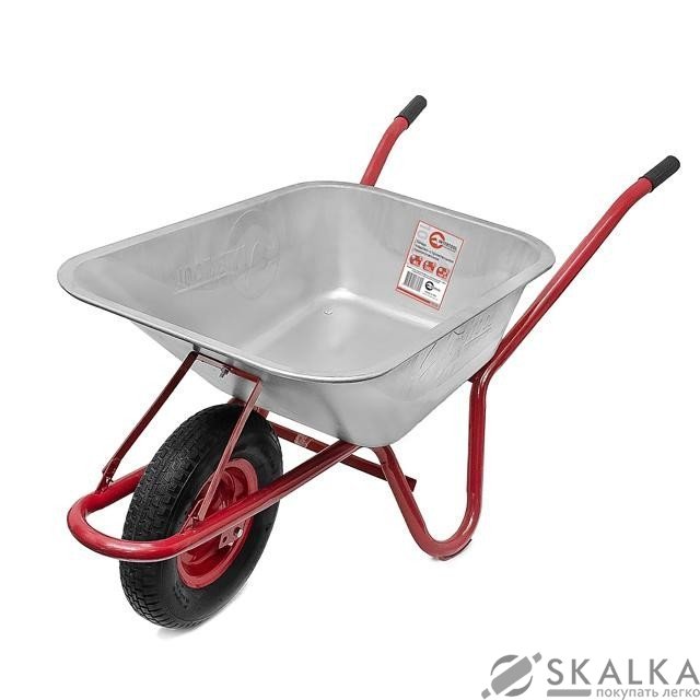 Тачка садово-строительная Intertool 85л, 150кг, 1 колесо 15" 4.00-8 (WB-0813) На фото Тачка садово-строительная Intertool 85л, 150кг, 1 колесо 15" 4.00-8 (WB-0813)