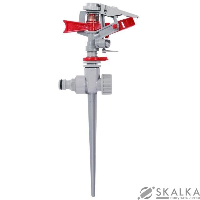 На фото Дождеватель пульсирующий Intertool с полной или частичной зоной полива на костыле, круг/сектор полив