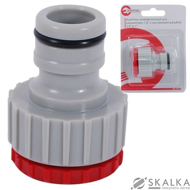 Адаптер Intertool для конектора 3/4" с внутренней резьбой 3/4" & 1" (GE-1012) На фото Адаптер Intertool для конектора 3/4" с внутренней резьбой 3/4" & 1" (GE-1012)