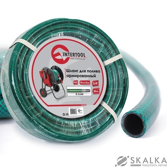 Шланг Intertool для полива 3-х слойный 3/4", 50м, армированный PVC (GE-4046) На фото Шланг Intertool для полива 3-х слойный 3/4", 50м, армированный PVC (GE-4046)