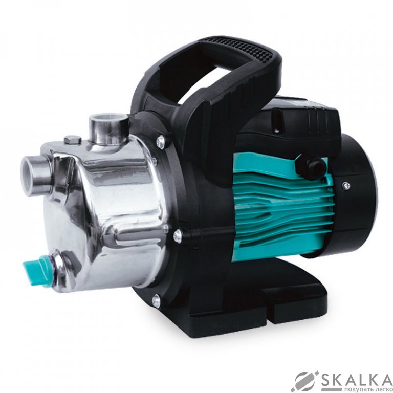 На фото Насос центробежный самовсасывающий Leo 0.6кВт Hmax 35м Qmax 60л/мин (775315)