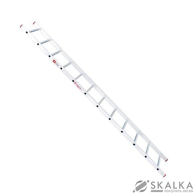 На фото Лестница алюминиевая Intertool приставная 12 ступеней 3.40м (LT-0112)