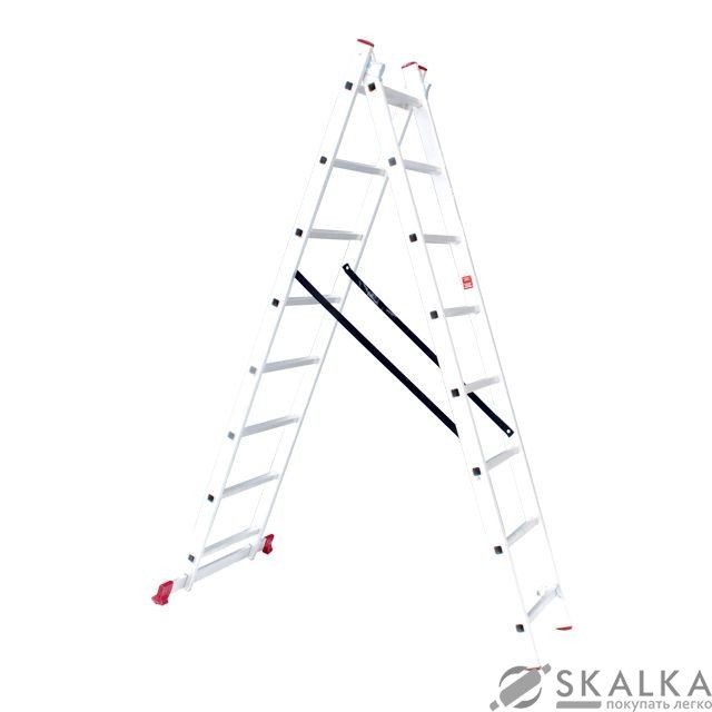 Лестница алюминиевая Intertool 2-х секционная 2*8ступ. 3.69м (LT-0208) На фото Лестница алюминиевая Intertool 2-х секционная 2*8ступ. 3.69м (LT-0208)