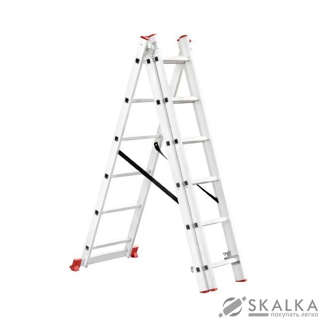 Лестница алюминиевая Intertool 3-х секционная 3*6ступ. 3.41м (LT-0306) На фото Лестница алюминиевая Intertool 3-х секционная 3*6ступ. 3.41м (LT-0306)