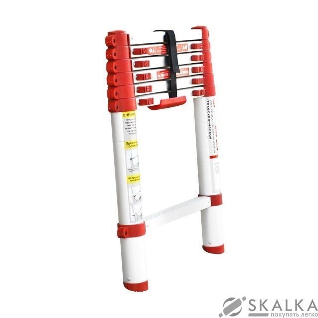 На фото Лестница алюминиевая Intertool телескопическая 6ступ. 2.00м (LT-3020)