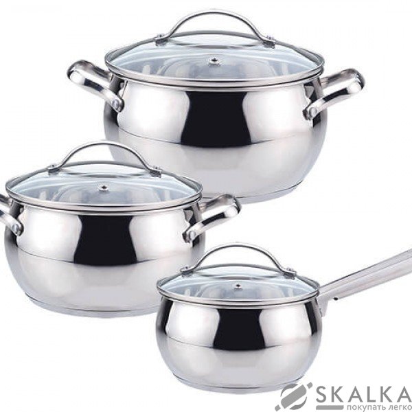 Набор посуды Maestro Jambo Apple из 6 предметов (MR-3501-6L) На фото Набор посуды Maestro Jambo Apple из 6 предметов (MR-3501-6L)