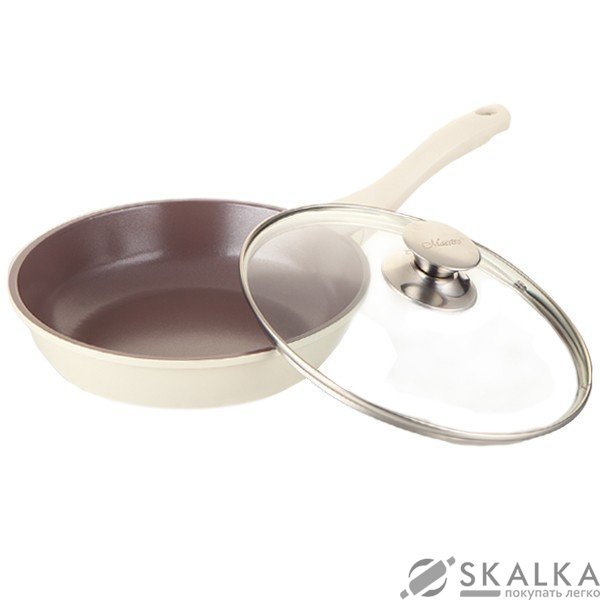 На фото Сковорода Maestro Cast с крышкой 26 см (MR-1222-26)