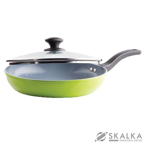 На фото Сковорода Maestro Ceramic с крышкой 22 см (MR-1208-22)