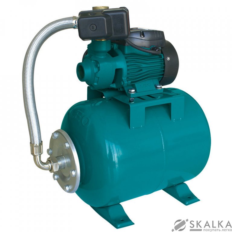 На фото Станция водоснабжения Leo 3.0 0.37кВт Hmax 40м Qmax 40л/мин (776132)