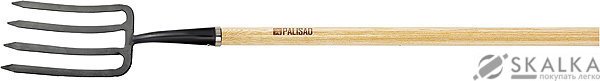 На фото Вилы PALISAD 4-х-рогие cадово-огородные, общая длина 1500 мм (63802)