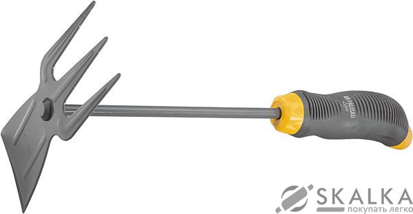 На фото Мотыжка PALISAD LUXE комбинированная, профиль трапеция, эргономичная двухкомпонентная рукоятка (6237