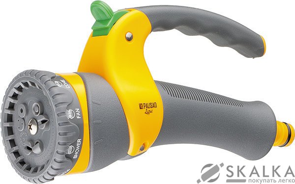 На фото Пистолет-распылитель 9-режимов полива, плавающая головка PALISAD LUXE (65168)