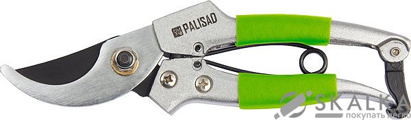 На фото Секатор PALISAD 180 мм, пружина возвратная, обрезиненные ручки PALISAD (60503)