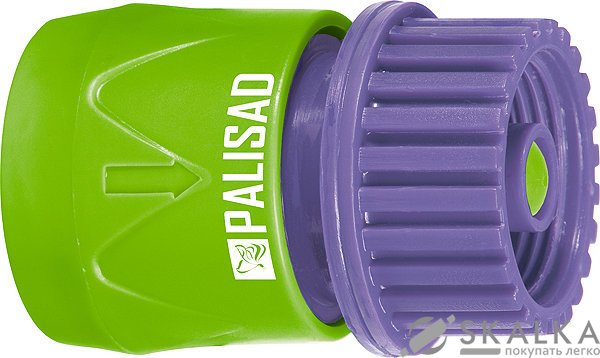 На фото Соединитель PALISAD пластмассовый быстросъемный, внутренняя резьба 3/4", аквастоп (66170)