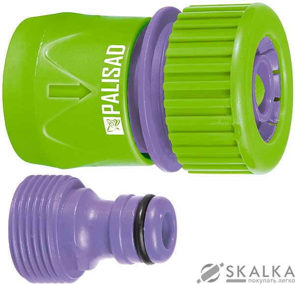 На фото Соединитель-адаптер PALISAD пластмассовый, 3/4", внешняя резьба (65755)