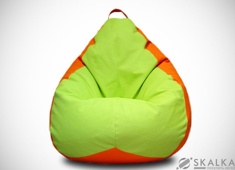 На фото Кресло-груша Bel.i.v. Green-Orange (1177)