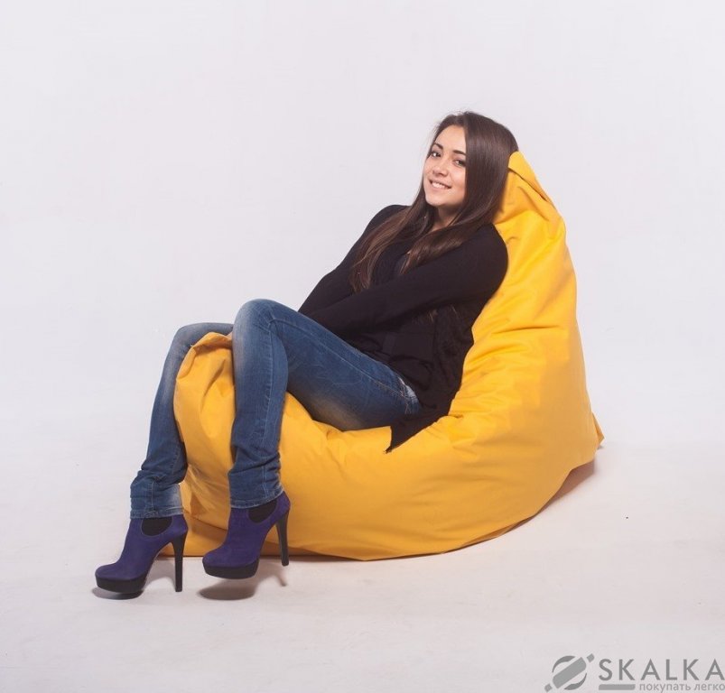 Кресло-мешок Подушка Poparada Yellow medium (PM) На фото Кресло-мешок Подушка Poparada Yellow medium (PM)