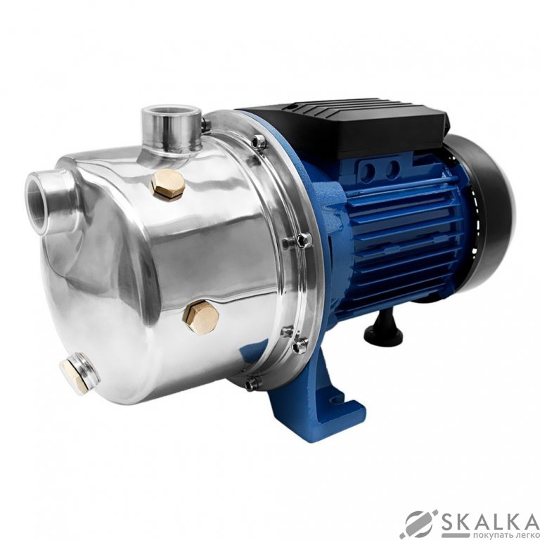 На фото Насос центробежный самовсасывающий Wetron 1.1кВт Hmax 50м Qmax 60л/мин (775054)