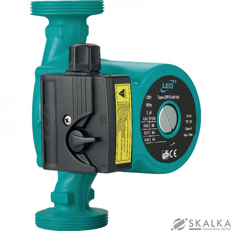 На фото Насос циркуляционный Leo 3.0 150Вт Hmax 7м Qmax 67л/мин Ø2 180мм + гайки Ø1¼ (774444)