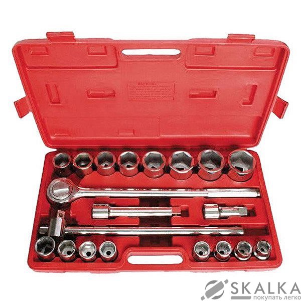 На фото Набор головок и комплектующих Intertool 21шт 3/4", гол. 6гр., 19-50мм (HT-2221)