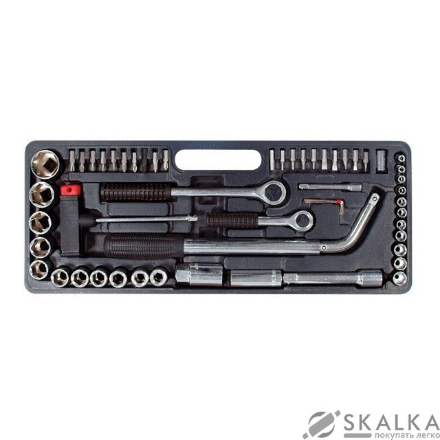 На фото Набор головок и комплектующих Intertool 54шт 1/4",1/2", Drop Forged (HT-2254)