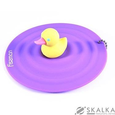 Крышка силиконовая Fissman для заваривания чая Утенок 11.5 см (AY-8851.DV) На фото Крышка силиконовая Fissman для заваривания чая Утенок 11.5 см (AY-8851.DV)