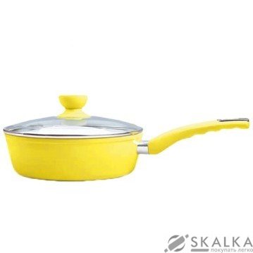 Сотейник Maestro Ceramic с крышкой 26 см желтая (MR-1223-26) На фото Сотейник Maestro Ceramic с крышкой 26 см желтая (MR-1223-26)