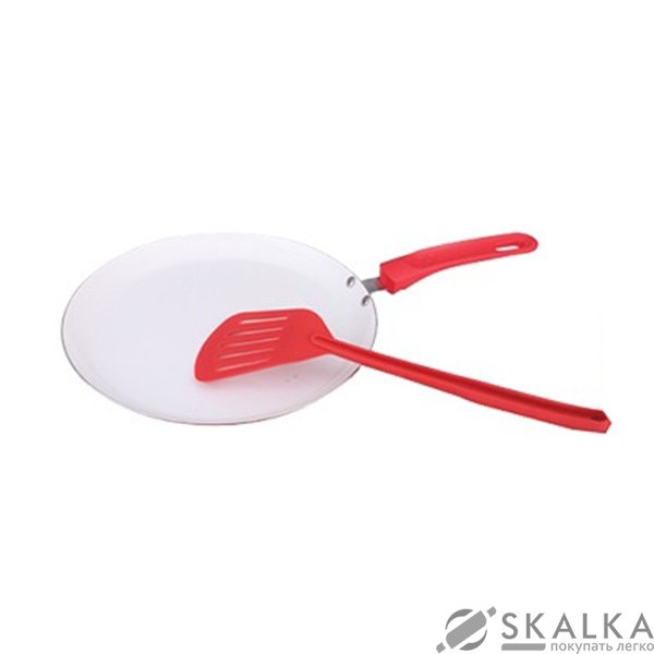 Сковорода Maestro Rainbow с лопаткой 25 см красная (MR-1212-25) На фото Сковорода Maestro Rainbow с лопаткой 25 см красная (MR-1212-25)