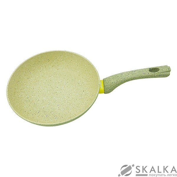 На фото Сковорода для жарки WHITE STONE 24x5.1 см с каменным антипригарным покрытием (AL-4982.24)