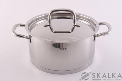 Кастрюля Fissman West 18x9 см/2.2 л со стальной крышкой (SS-5252.2.2) На фото Кастрюля Fissman West 18x9 см/2.2 л со стальной крышкой (SS-5252.2.2)