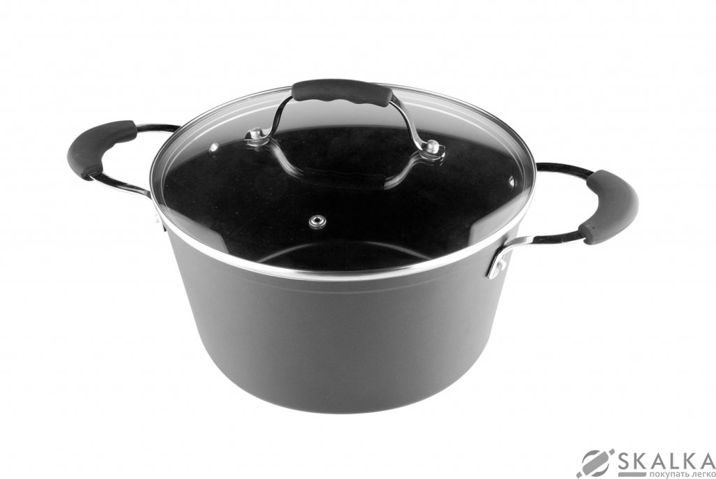 Кастрюля Vinzer с крышкой 20 см / 2.6 л Eco Style Induction line (89478) На фото Кастрюля Vinzer с крышкой 20 см / 2.6 л Eco Style Induction line (89478)