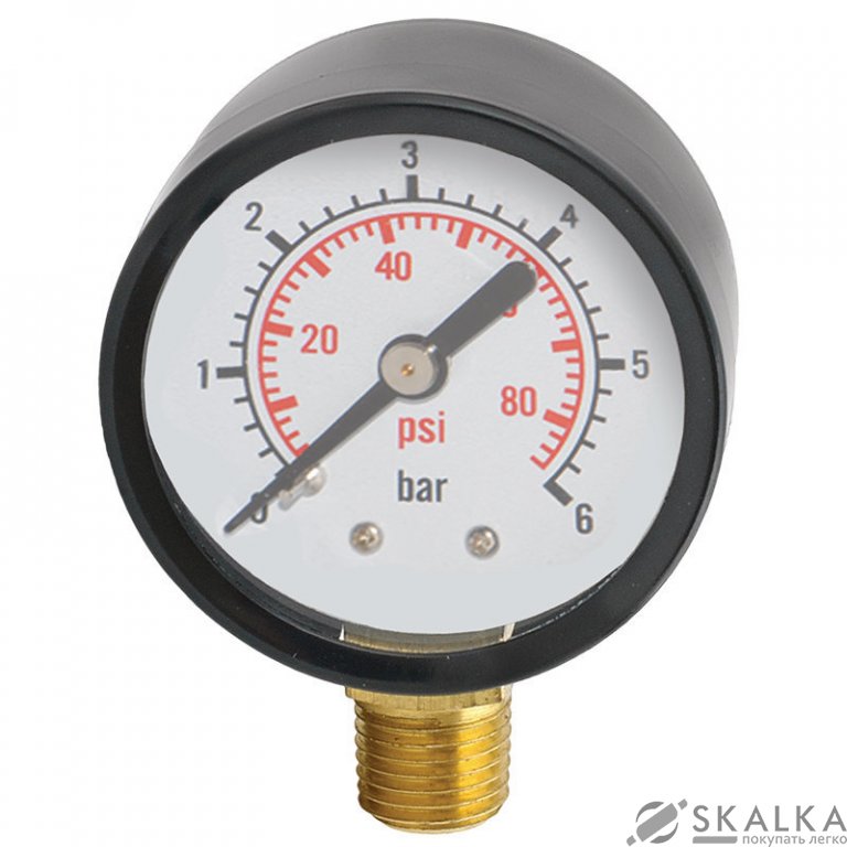На фото Манометр радиальный Aquatica 0-10 бар 50мм (779538)