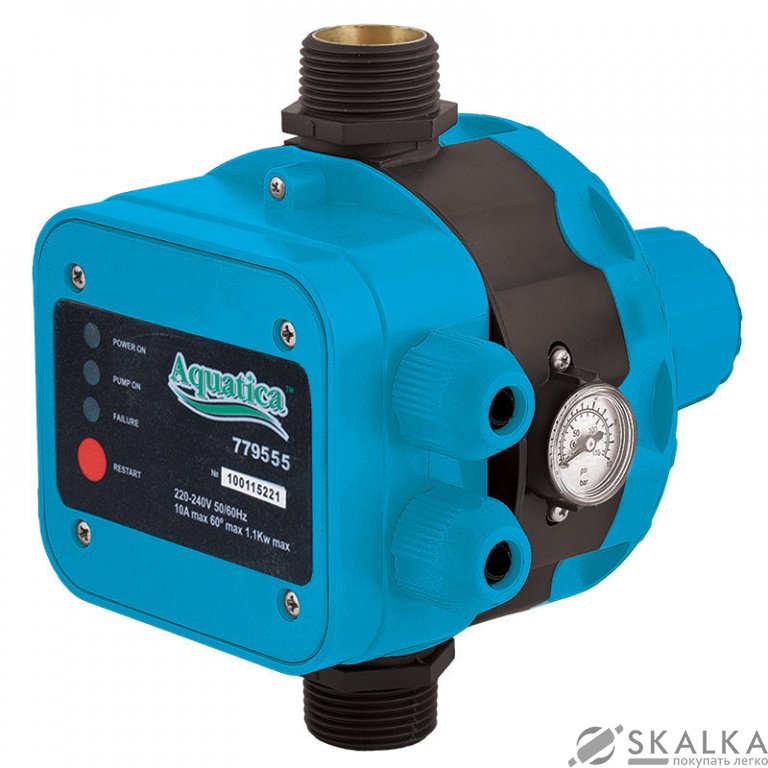 Контроллер давления электронный Aquatica 1.1кВт Ø1 (779555) На фото Контроллер давления электронный Aquatica 1.1кВт Ø1 (779555)