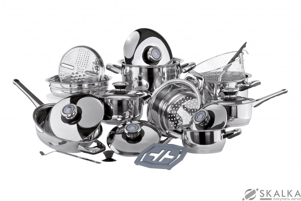 На фото Набор посуды Vinzer Grand Cuisine 23 предмета (89025)