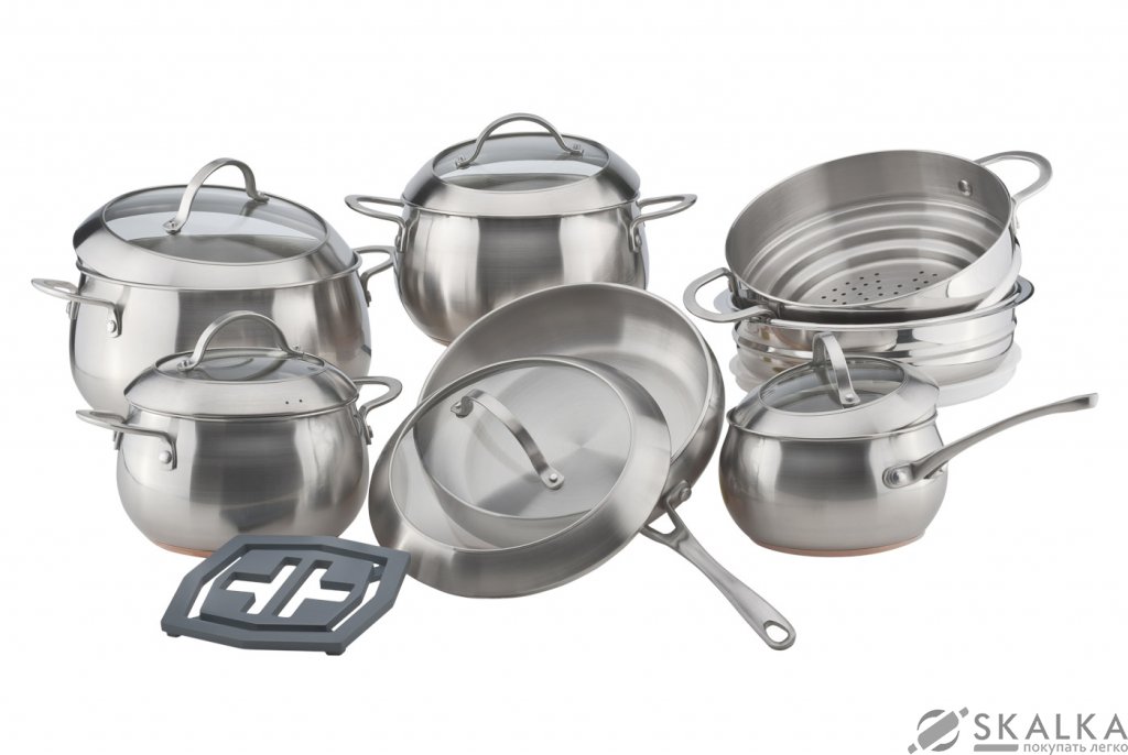 На фото Набор посуды Vinzer Fine Magestic 14 предметов (89035)