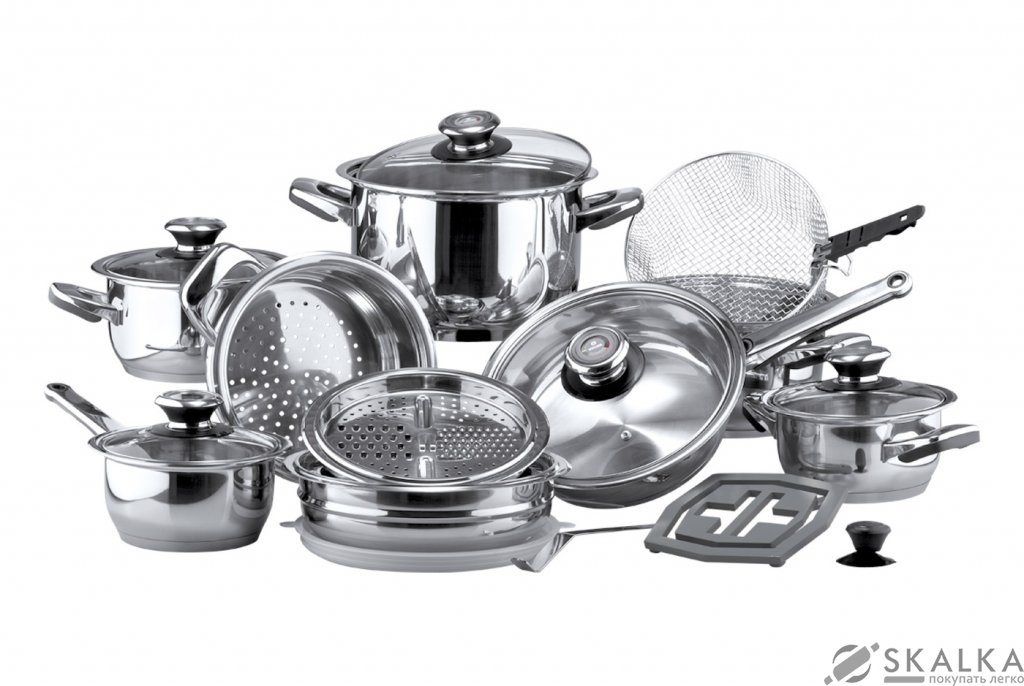 На фото Набор посуды Vinzer Grand Cuisine Glass 23 предмета (89024)