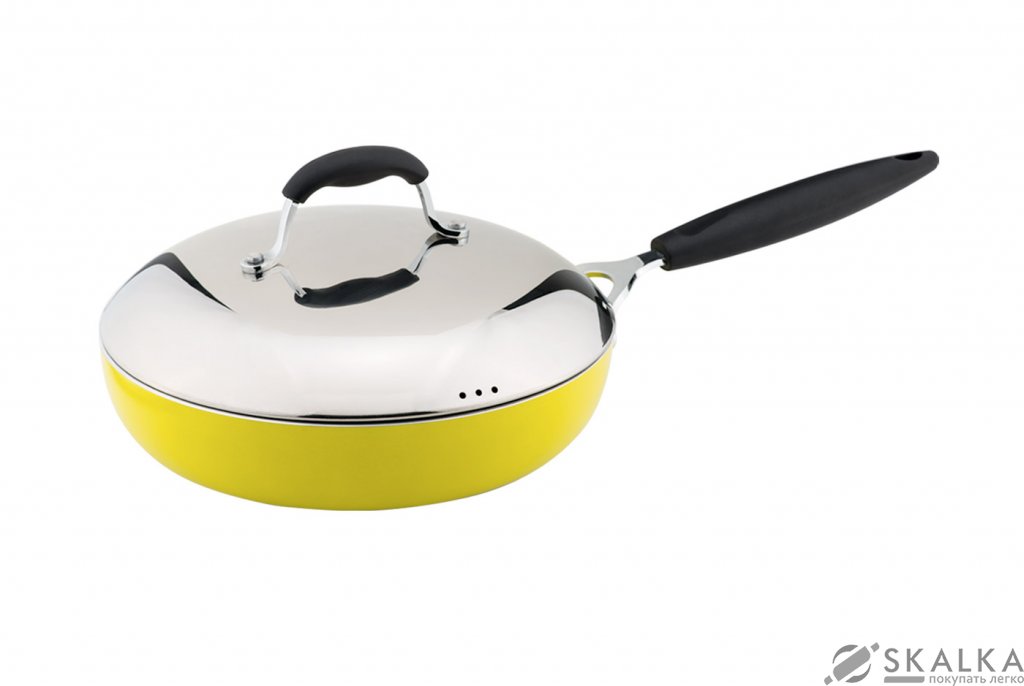 На фото Сковорода Granchio MelaVerde с крышкой 20 см (88070)