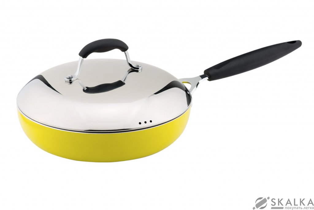 На фото Сковорода Granchio с крышкой MelaVerde 26 см (88072)