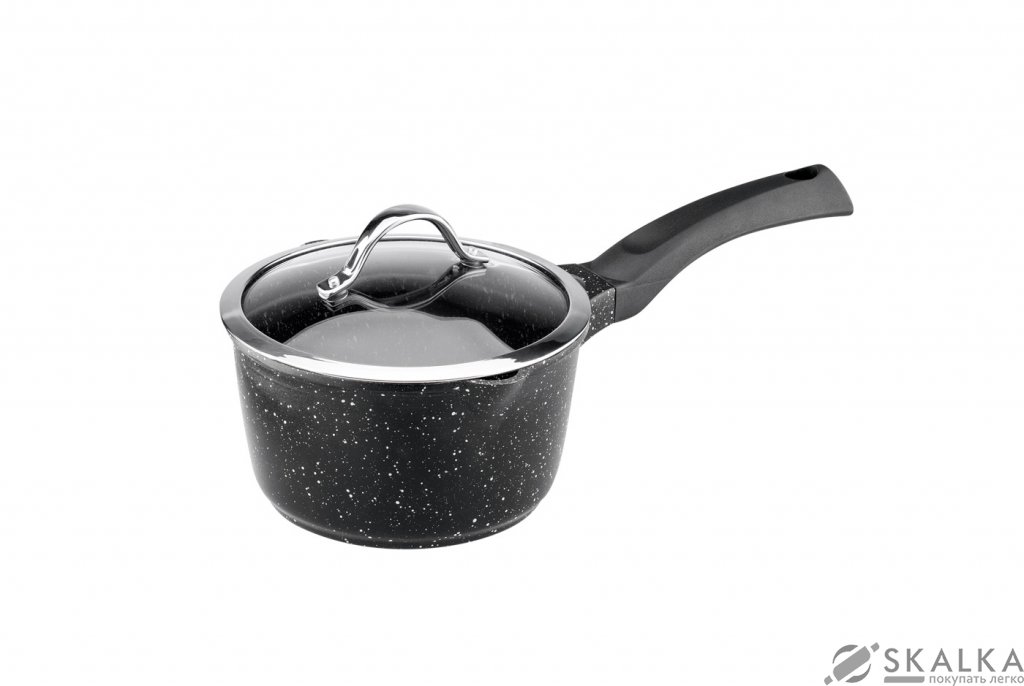 Ковш Vinzer Premium Granite Induction с крышкой 1.6 л 16 см (89450) На фото Ковш Vinzer Premium Granite Induction с крышкой 1.6 л 16 см (89450)