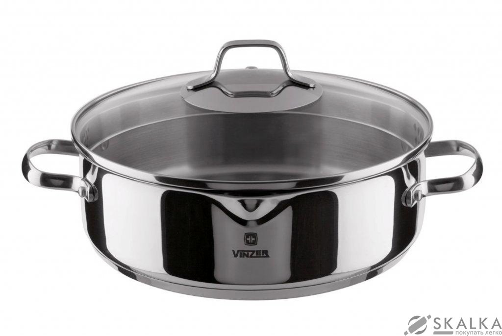 На фото Кастрюля Vinzer для тушения Allegro series 24 см (89174)