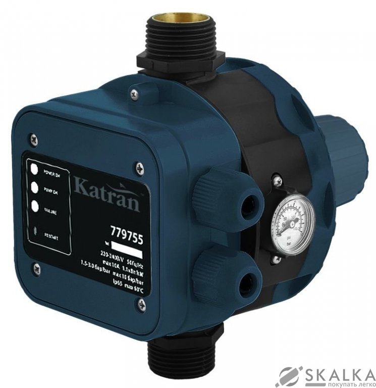 Контроллер давления электронный Katran 1.1кВт Ø1 + рег давл вкл 1.5-3.0 bar (779755) На фото Контроллер давления электронный Katran 1.1кВт Ø1 + рег давл вкл 1.5-3.0 bar (779755)