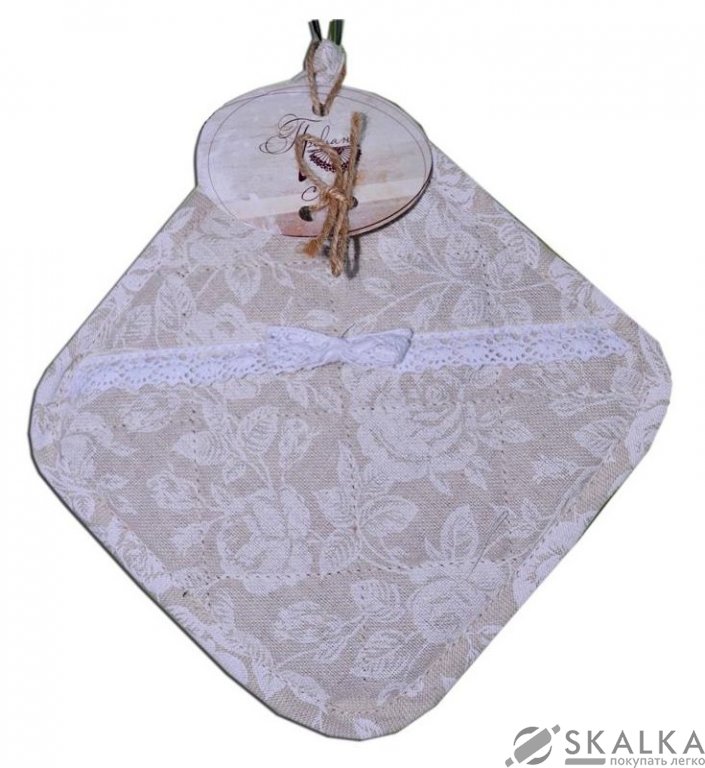 Прихватка Прованс White Rose с кружевом 20х20 см (.003720) На фото Прихватка Прованс White Rose с кружевом 20х20 см (.003720)