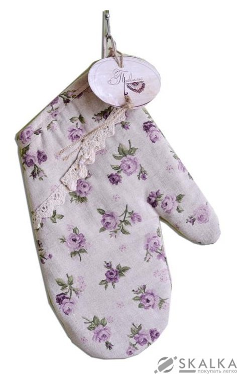 На фото Рукавичка Прованс Lilac Rose с кружевом (.003725)