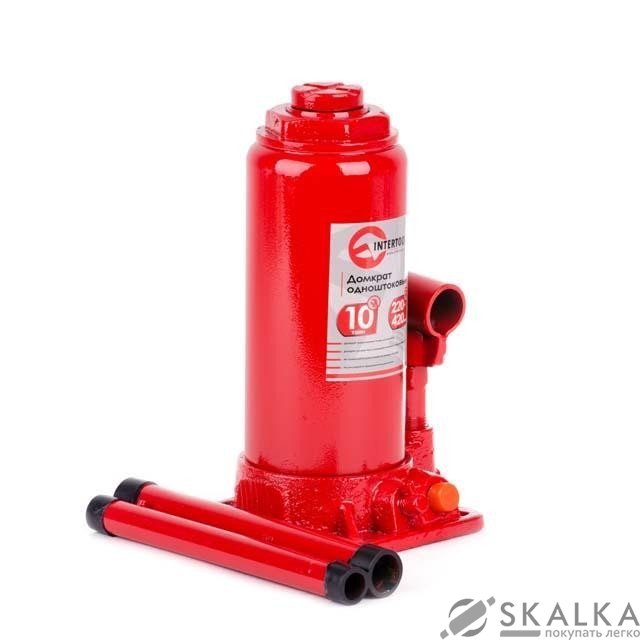 Домкрат бутылочный Intertool одноштоковый 10т (GT0025) На фото Домкрат бутылочный Intertool одноштоковый 10т (GT0025)
