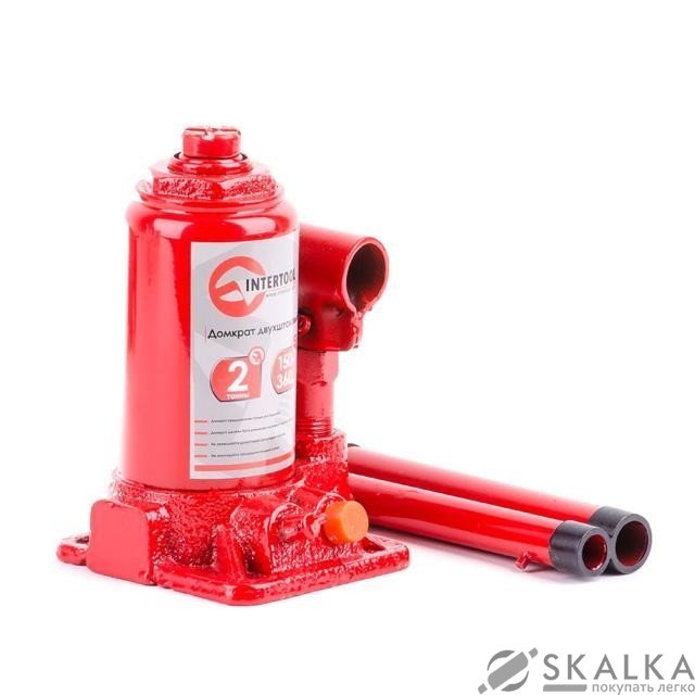 На фото Домкрат бутылочный Intertool 2-хштоковый 2т (GT0031)