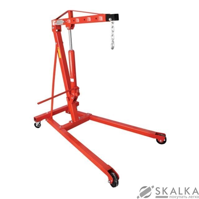 На фото Гидравлический подкатной кран-съемник двигателя Intertool 2т (GT0808)